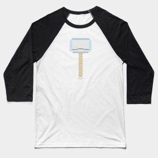 Thor Hammer Cross Stitch Baseball T-Shirt